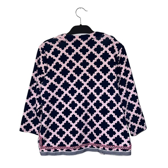 Crown and Ivy Prep Nautical Texture Embroidery Novelty Print Tunic - Size Medium - Picture 6 of 9